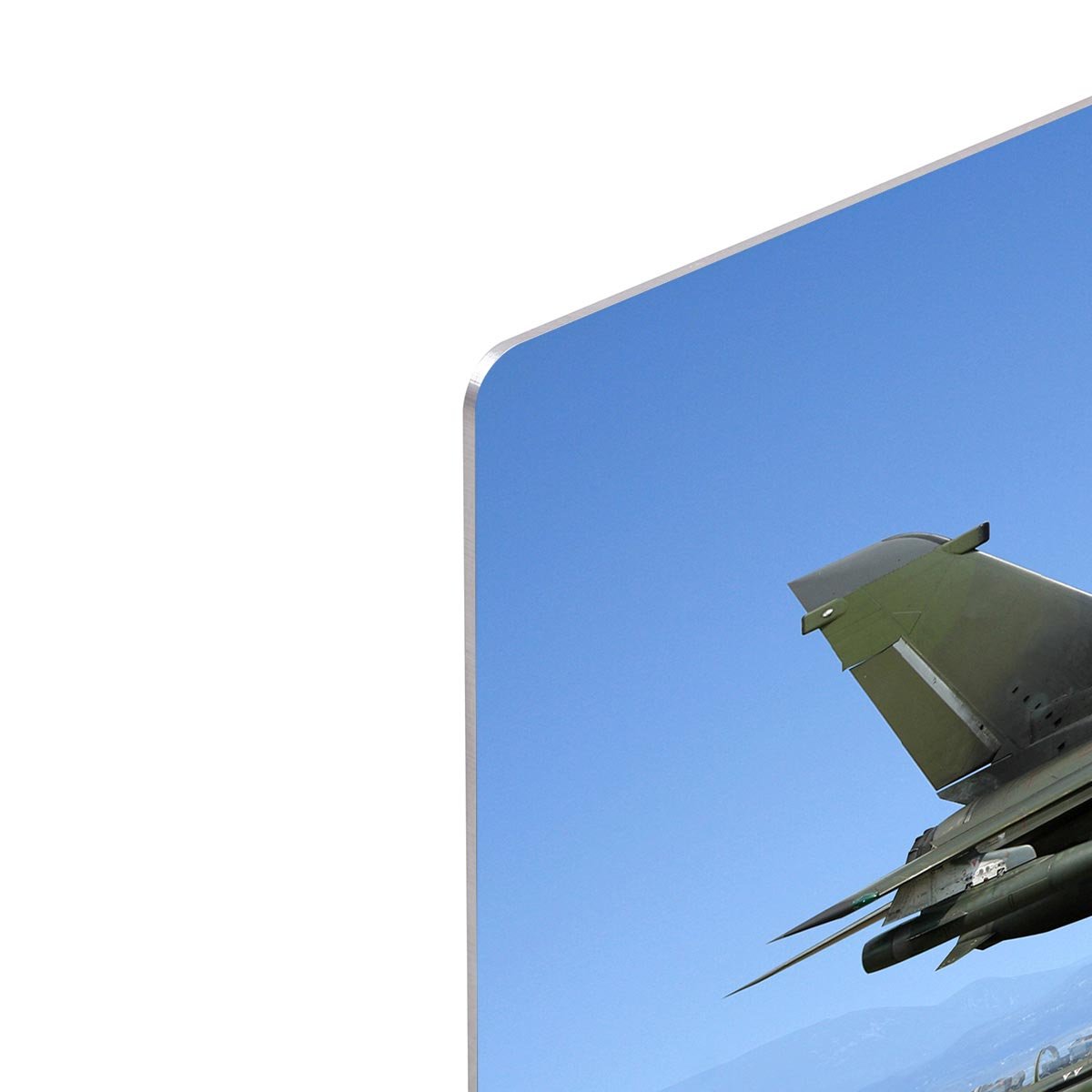Two green fighter jets HD Metal Print