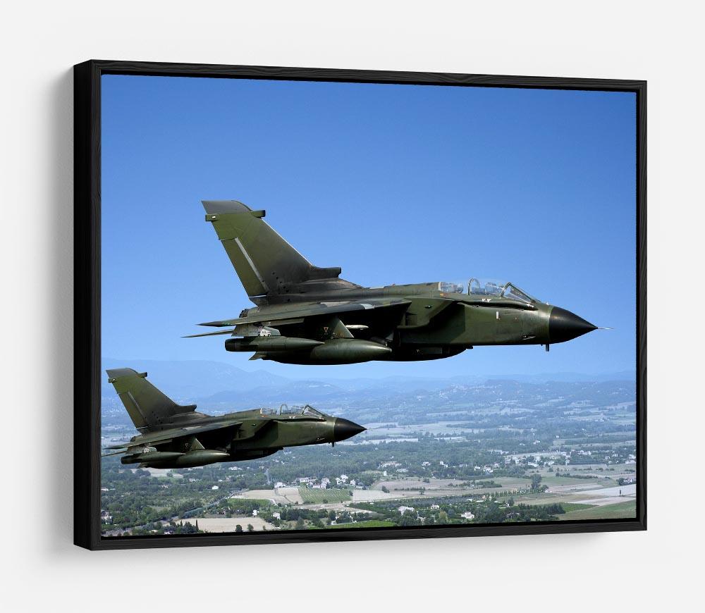 Two green fighter jets HD Metal Print