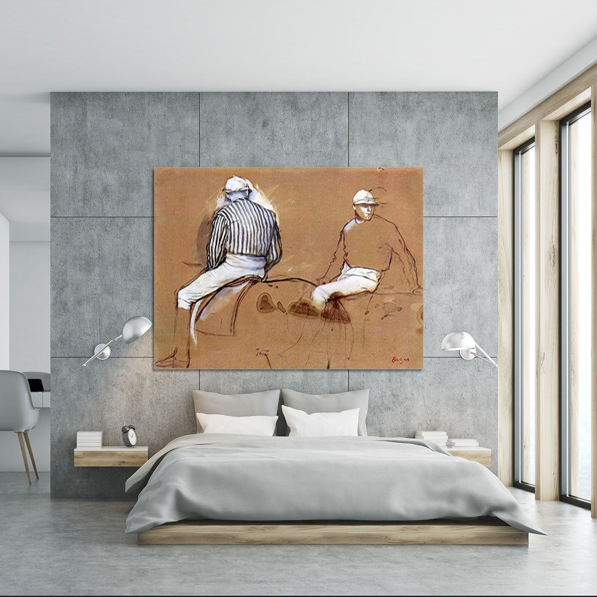 Two jockeys by Degas Canvas Print or Poster
