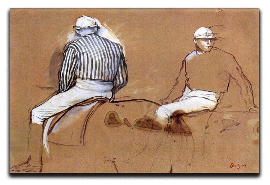 Two jockeys by Degas Canvas Print or Poster - Canvas Art Rocks - 1
