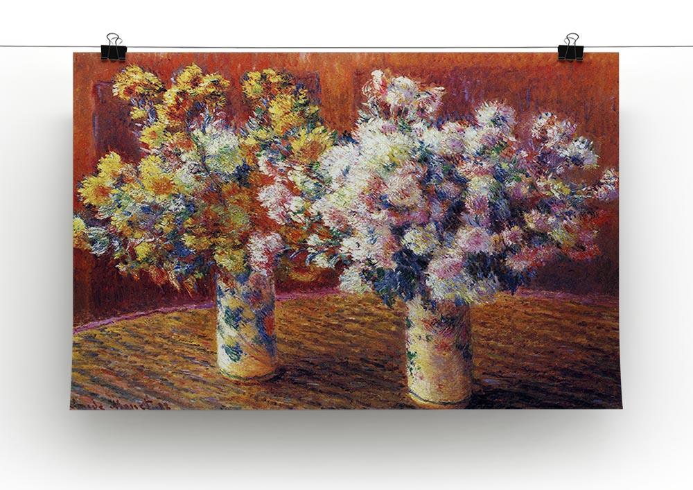 Two vases with Chrysanthemums by Monet Canvas Print & Poster - Canvas Art Rocks - 2