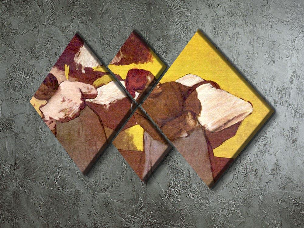 Two washer women by Degas 4 Square Multi Panel Canvas - Canvas Art Rocks - 2
