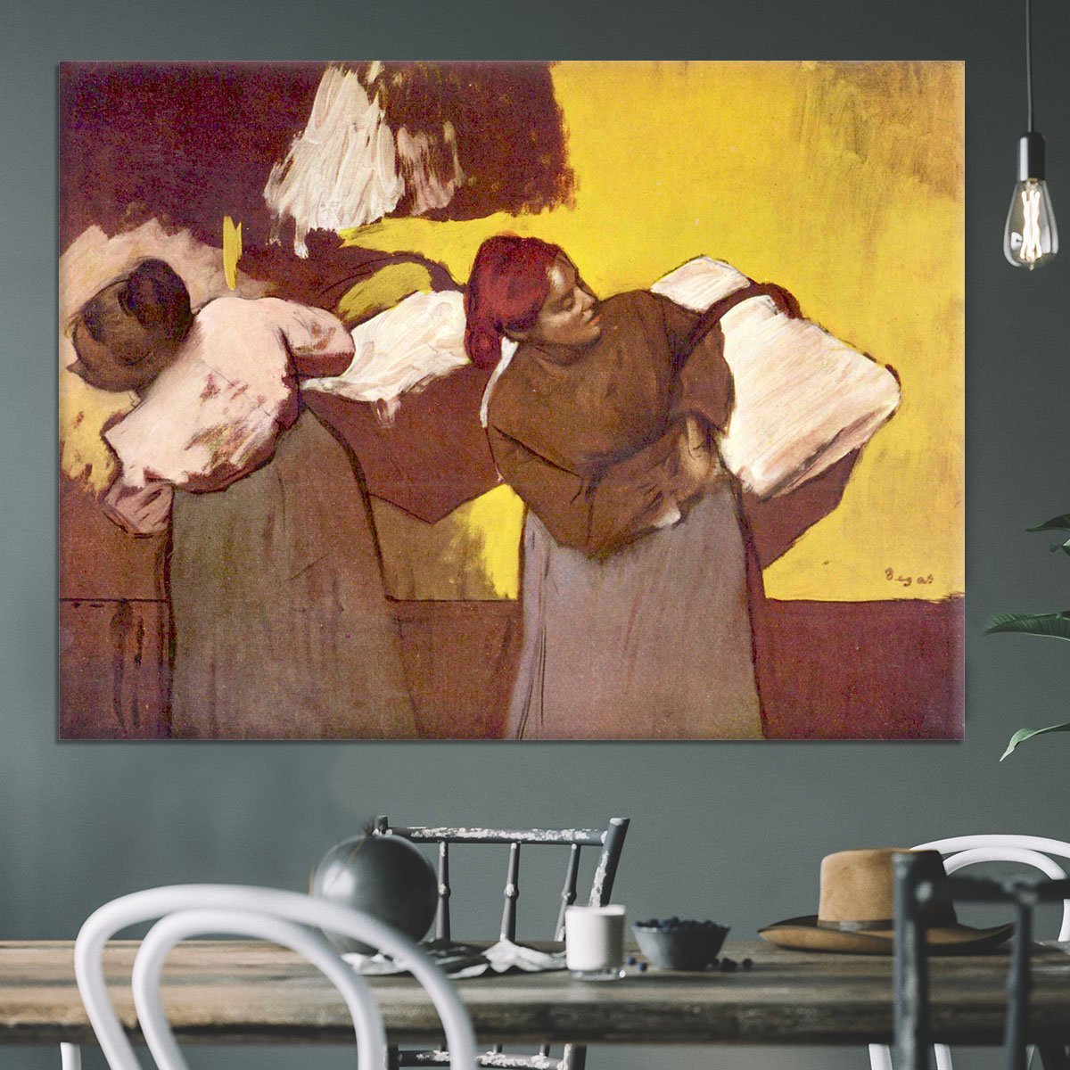 Two washer women by Degas Canvas Print or Poster