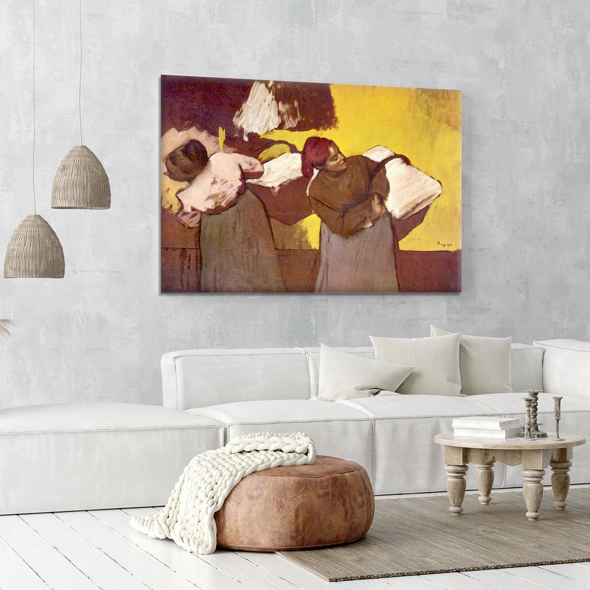 Two washer women by Degas Canvas Print or Poster
