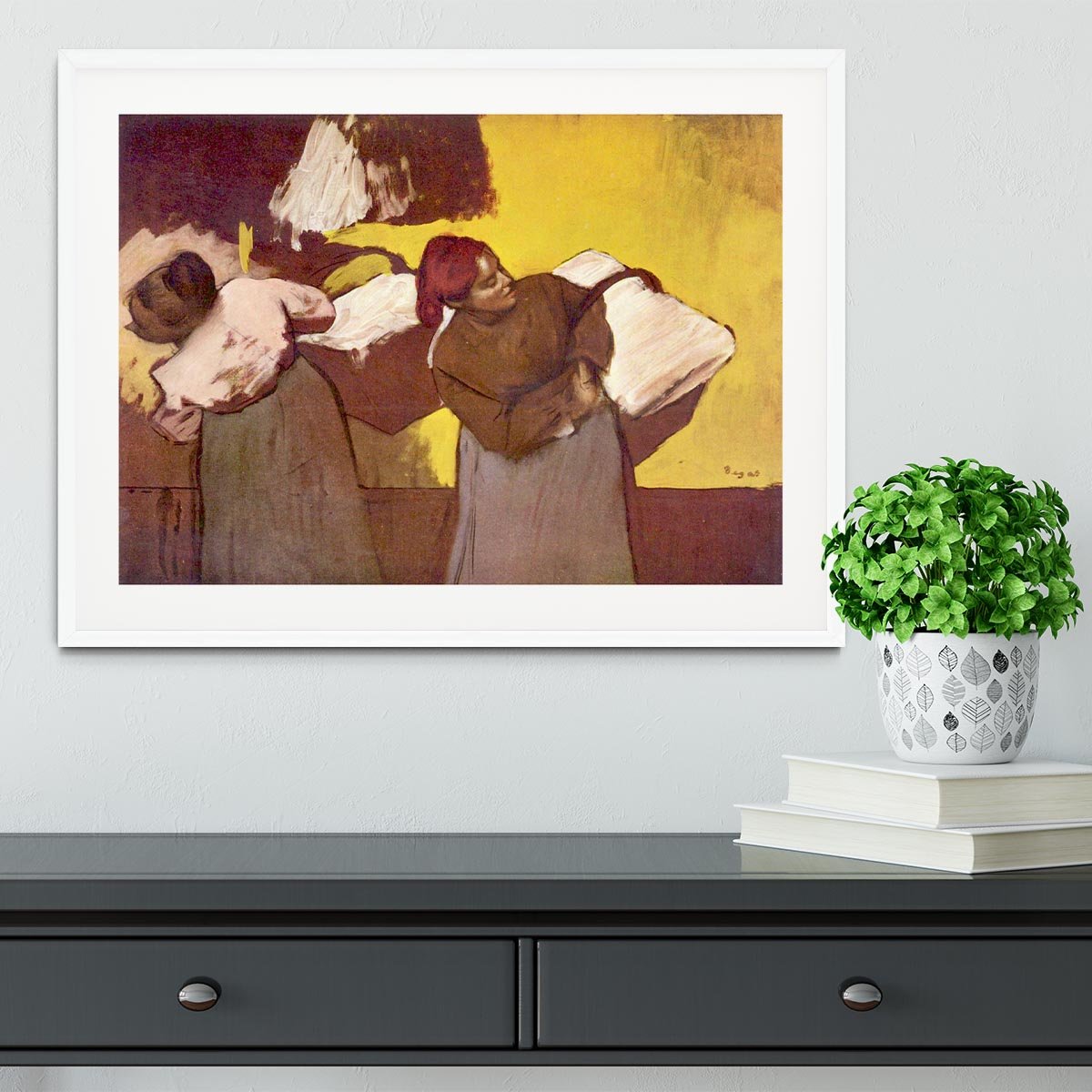 Two washer women by Degas Framed Print - Canvas Art Rocks - 5
