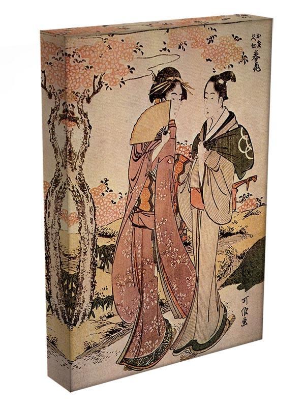 Two women by Hokusai Canvas Print or Poster - Canvas Art Rocks - 3