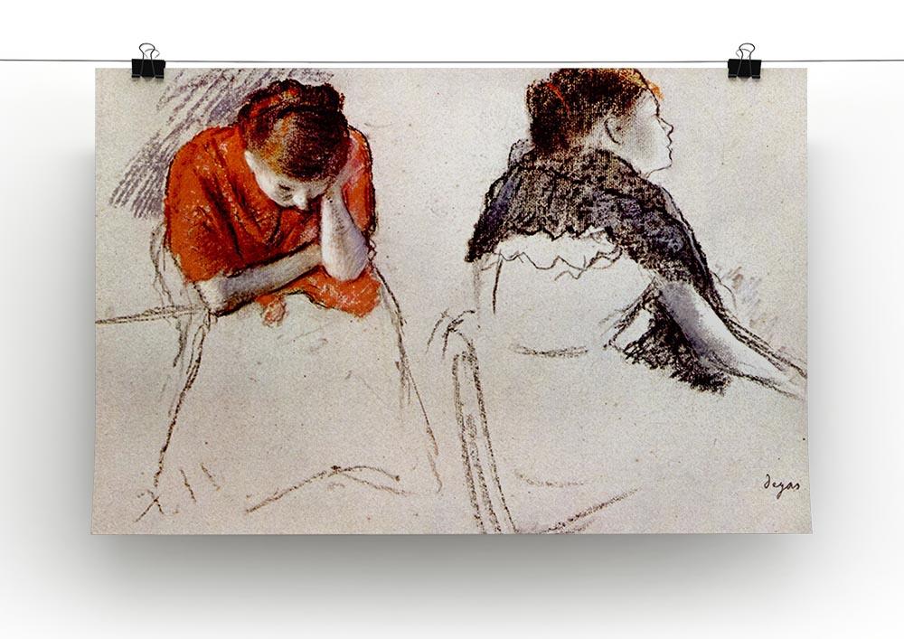 Two women seated by Degas Canvas Print or Poster - Canvas Art Rocks - 2