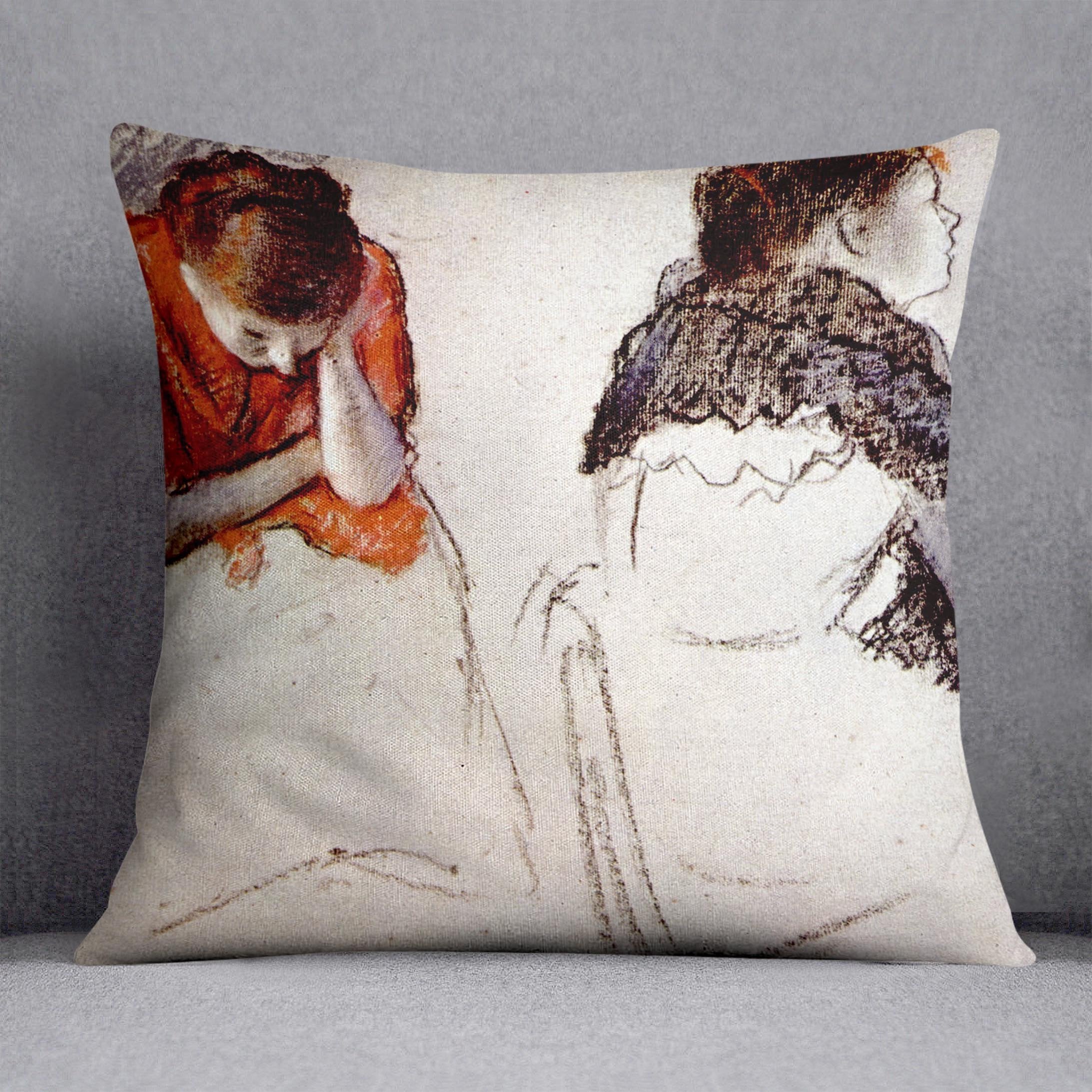 Two women seated by Degas Cushion