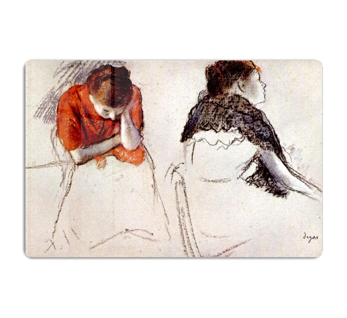 Two women seated by Degas HD Metal Print - Canvas Art Rocks - 1