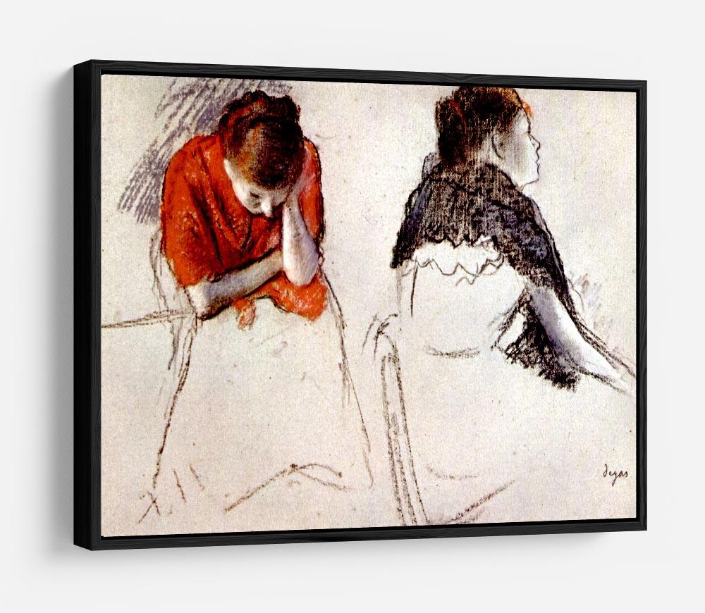Two women seated by Degas HD Metal Print - Canvas Art Rocks - 6