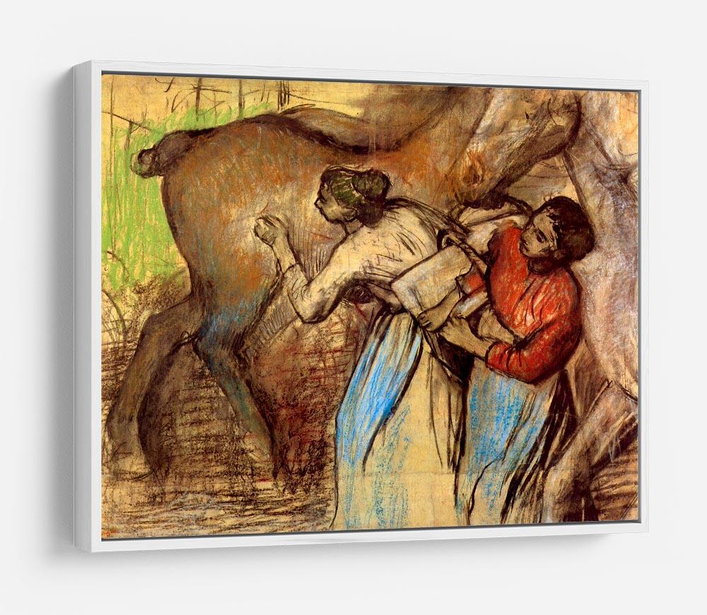 Two women washing horses by Degas HD Metal Print - Canvas Art Rocks - 7