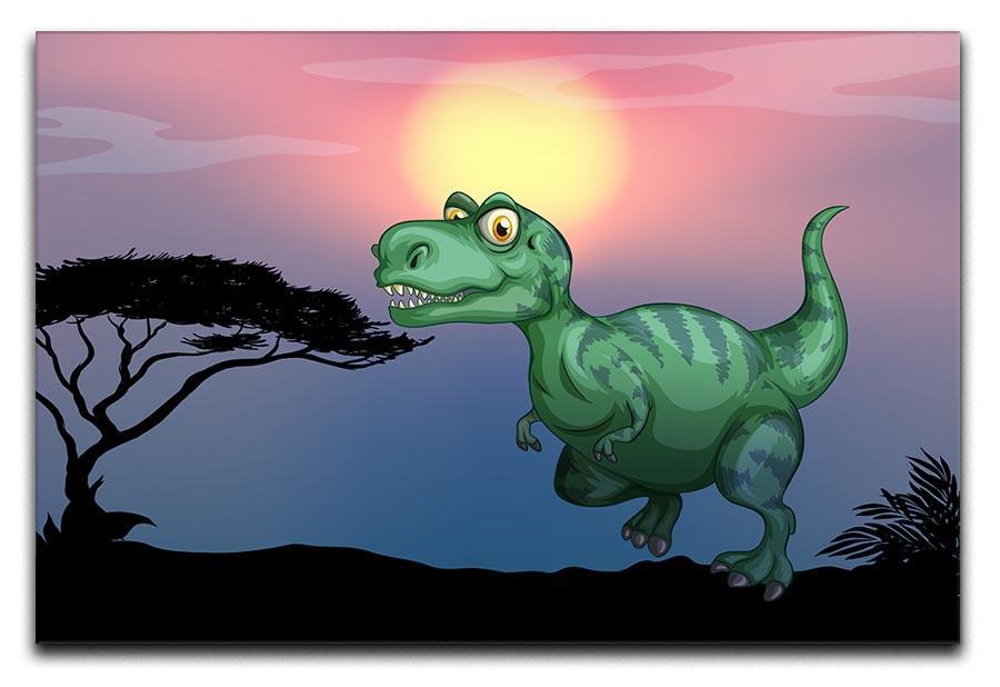 Tyrannosaurus rex in the field Canvas Print or Poster  - Canvas Art Rocks - 1