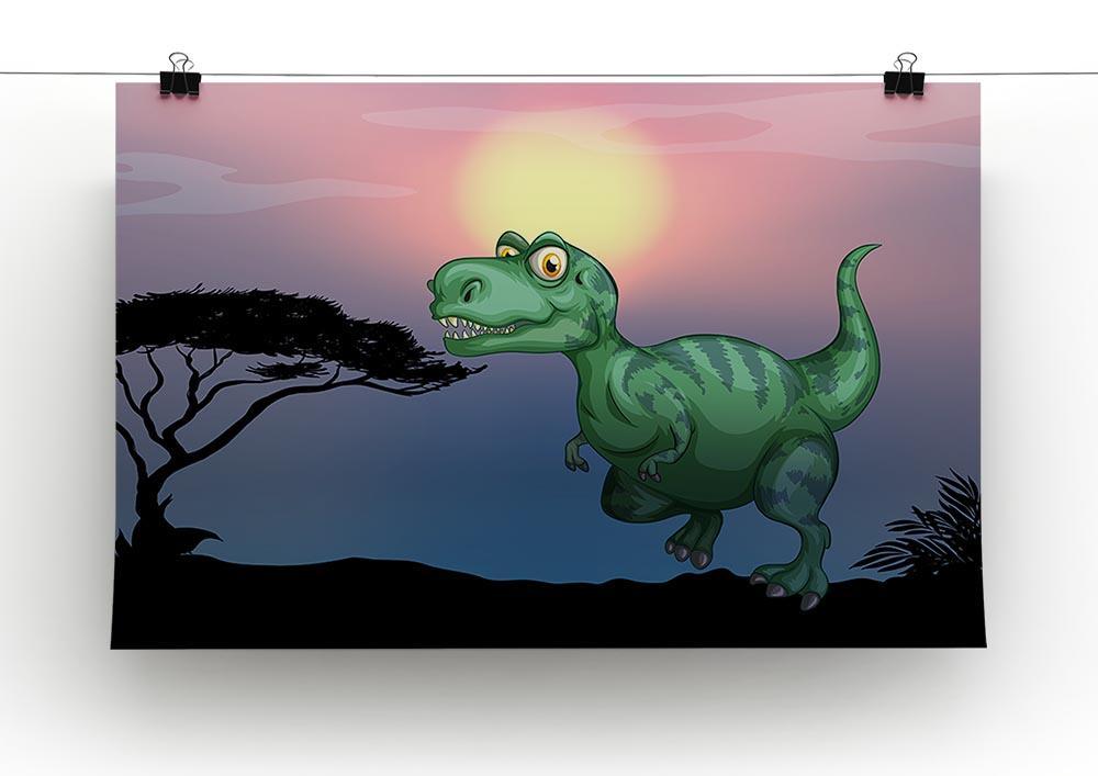 Tyrannosaurus rex in the field Canvas Print or Poster - Canvas Art Rocks - 2