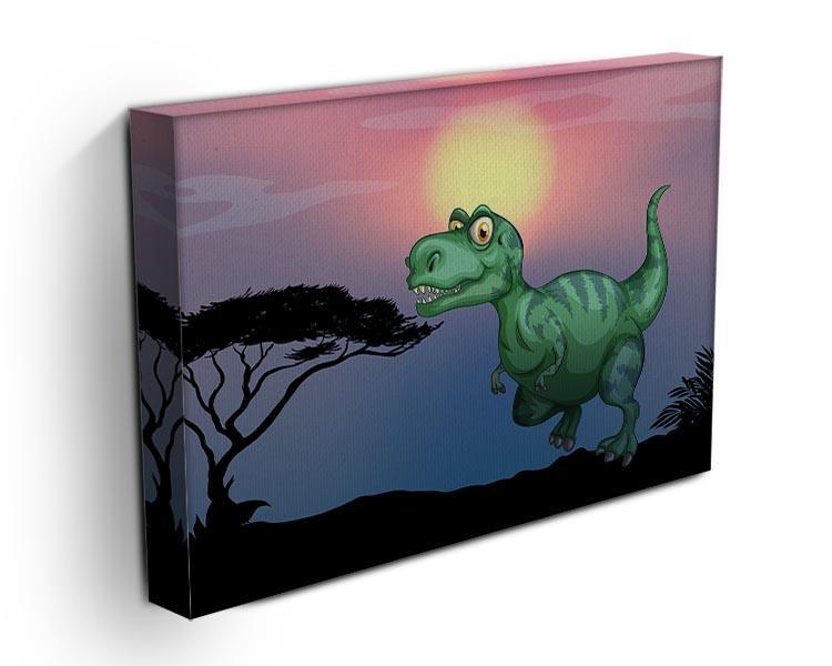 Tyrannosaurus rex in the field Canvas Print or Poster - Canvas Art Rocks - 3