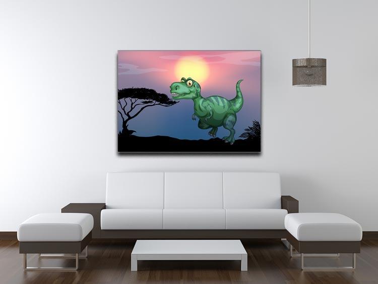 Tyrannosaurus rex in the field Canvas Print or Poster - Canvas Art Rocks - 4