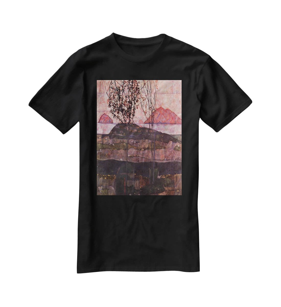 Underground Sun by Egon Schiele T-Shirt - Canvas Art Rocks - 1
