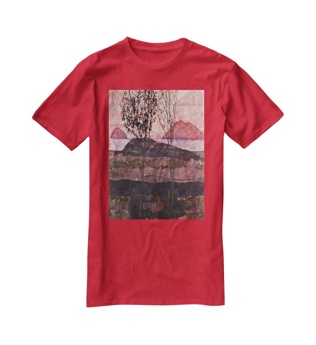 Underground Sun by Egon Schiele T-Shirt - Canvas Art Rocks - 4