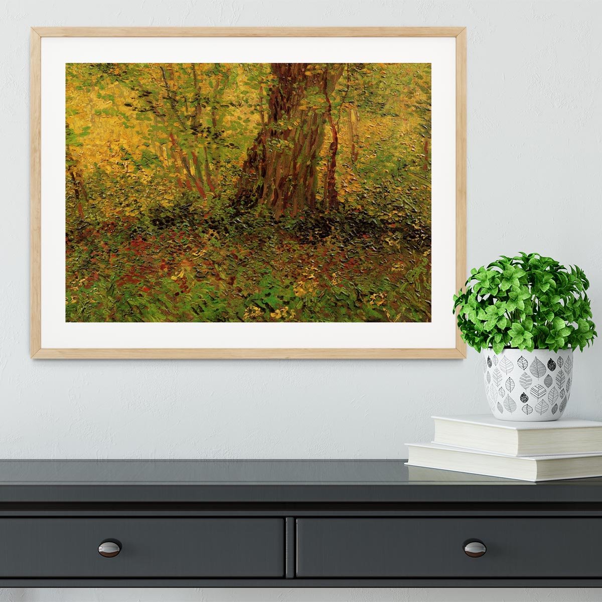 Undergrowth 2 by Van Gogh Framed Print - Canvas Art Rocks - 3