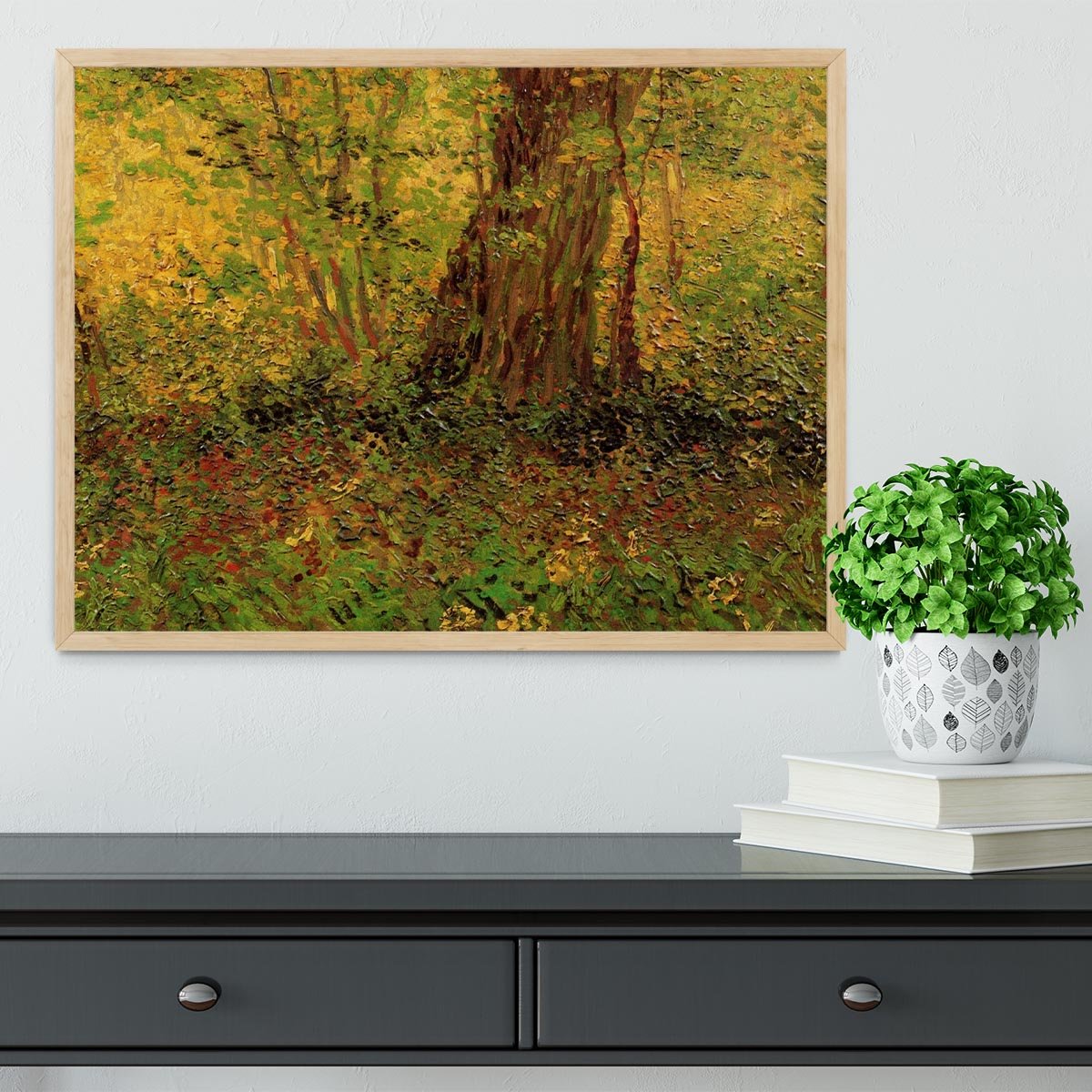 Undergrowth 2 by Van Gogh Framed Print - Canvas Art Rocks - 4