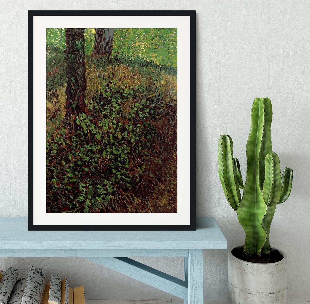 Undergrowth by Van Gogh Framed Print - Canvas Art Rocks - 1