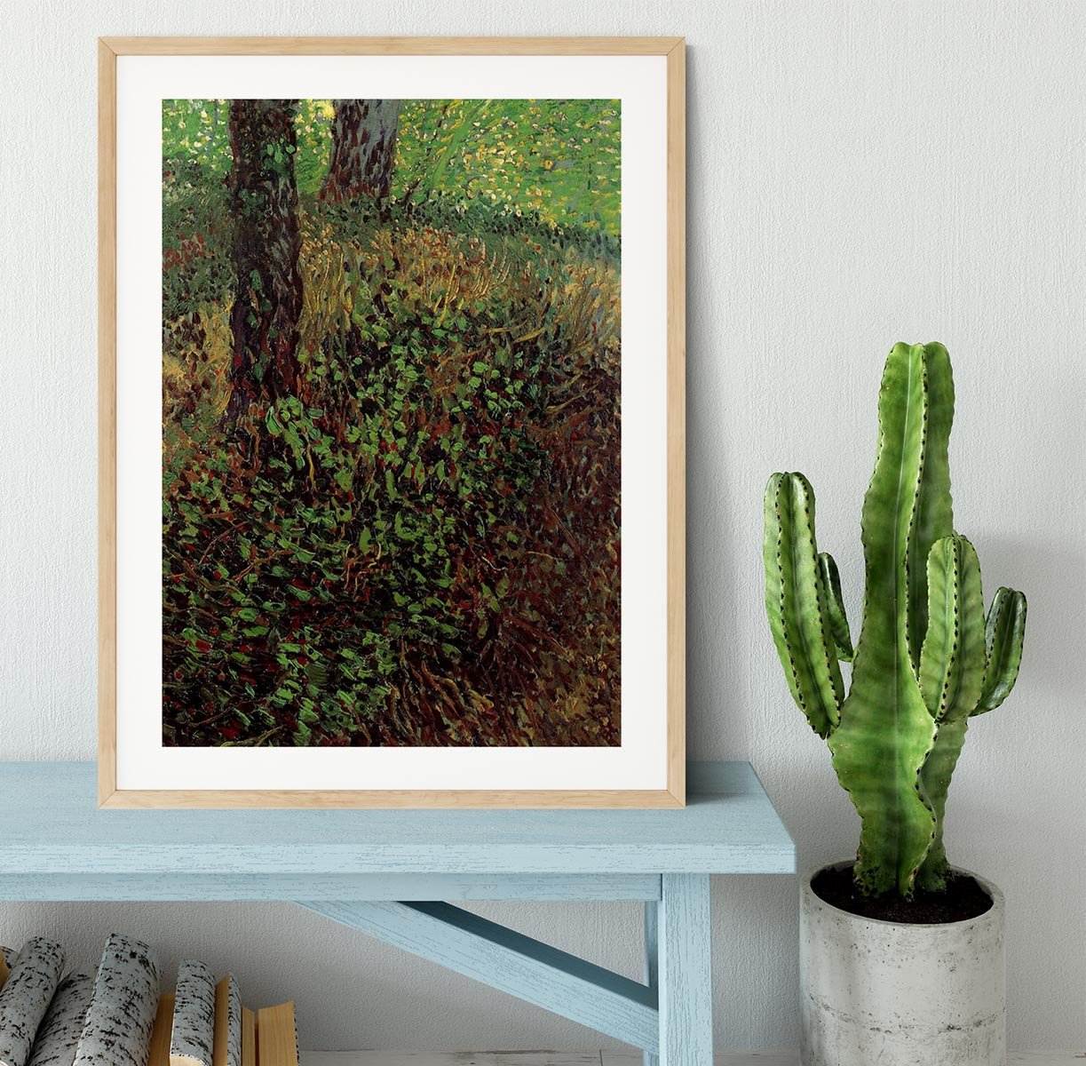 Undergrowth by Van Gogh Framed Print - Canvas Art Rocks - 3