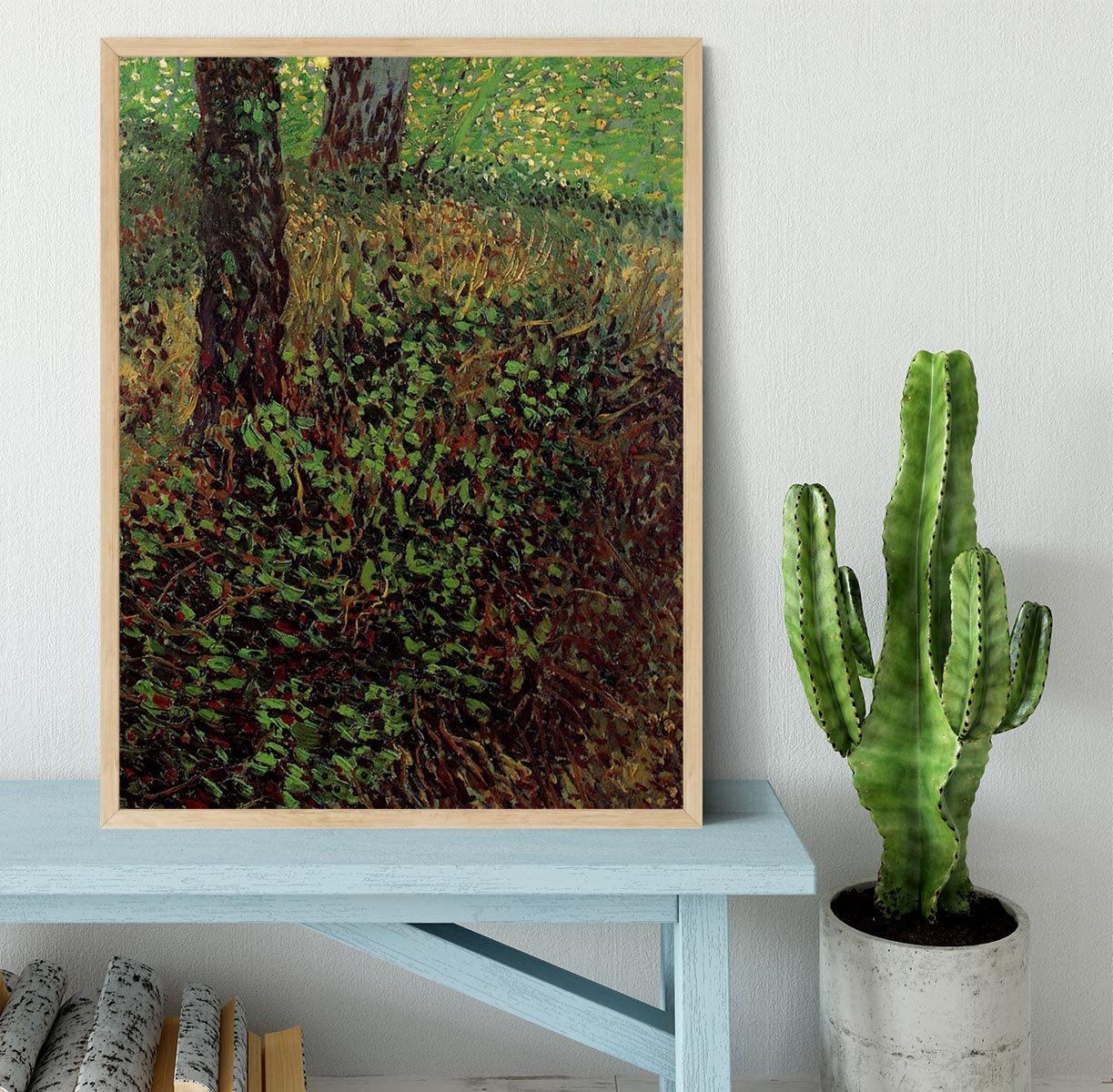 Undergrowth by Van Gogh Framed Print - Canvas Art Rocks - 4