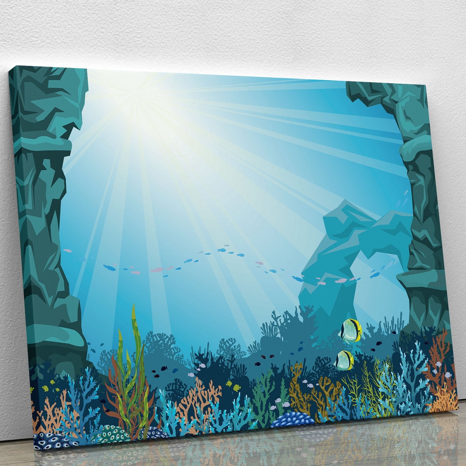Underwater arch on a blue sea Canvas Print or Poster