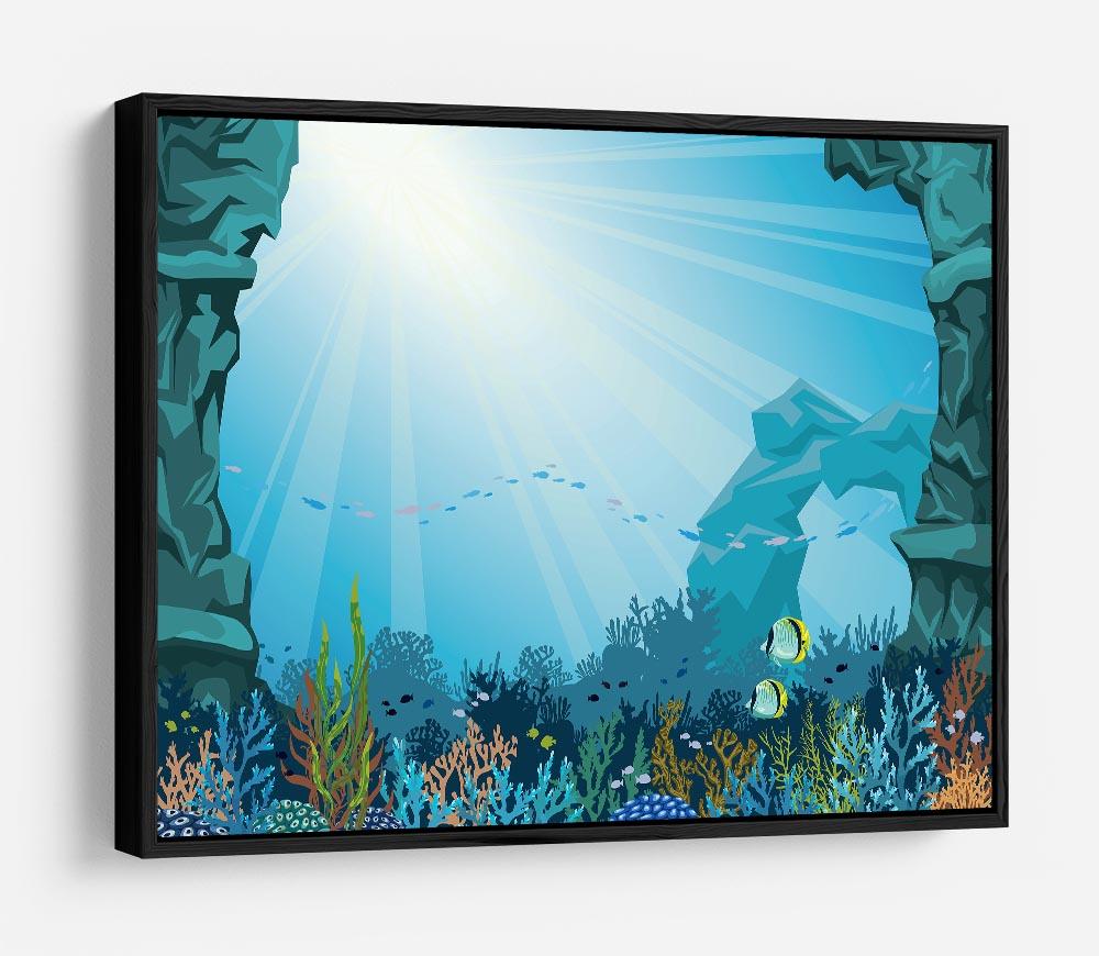 Underwater arch on a blue sea HD Metal Print