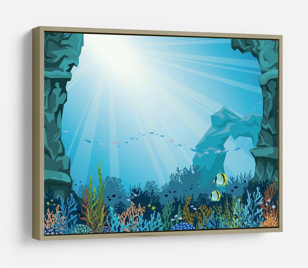 Underwater arch on a blue sea HD Metal Print