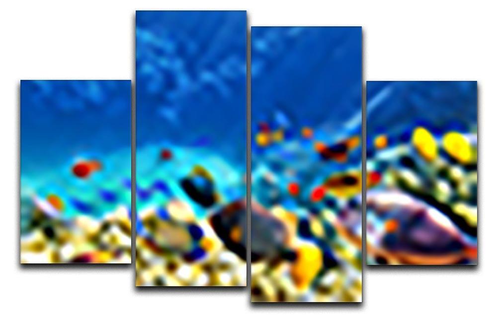 Underwater world 4 Split Panel Canvas  - Canvas Art Rocks - 1