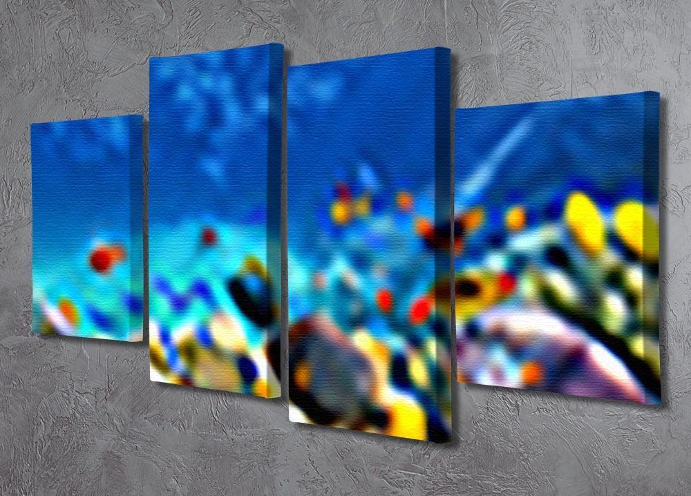 Underwater world 4 Split Panel Canvas  - Canvas Art Rocks - 2