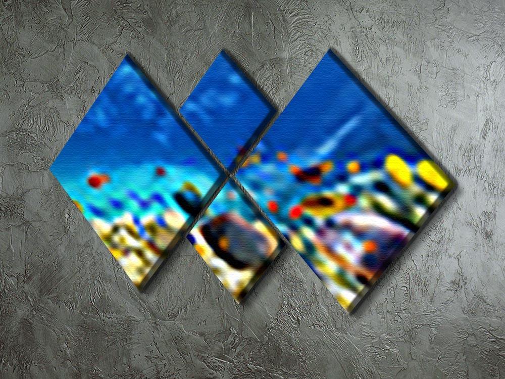Underwater world 4 Square Multi Panel Canvas  - Canvas Art Rocks - 2