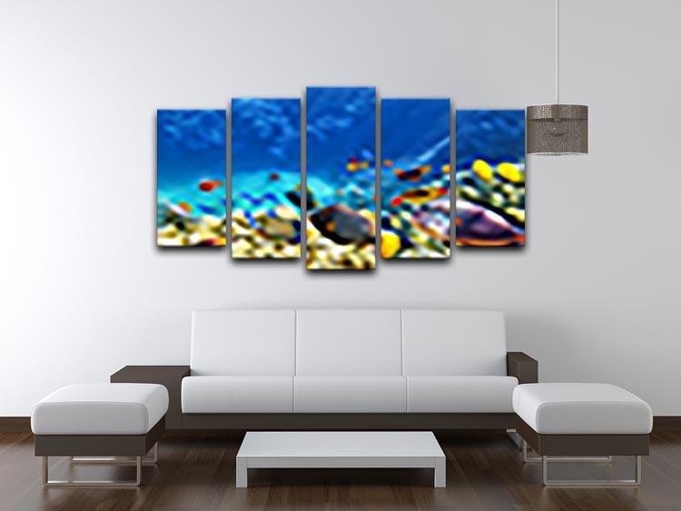 Underwater world 5 Split Panel Canvas  - Canvas Art Rocks - 3