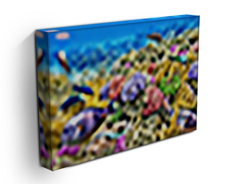 Underwater world with corals and tropical fish Canvas Print or Poster - Canvas Art Rocks - 3