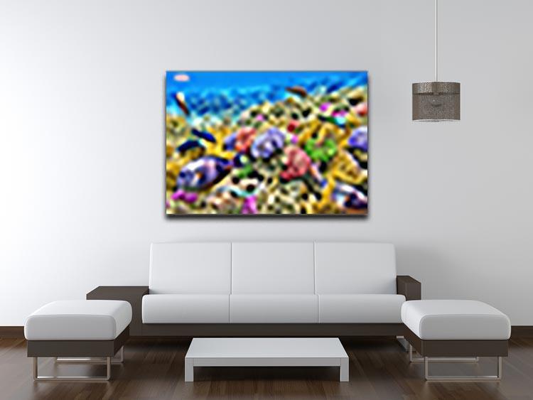 Underwater world with corals and tropical fish Canvas Print or Poster - Canvas Art Rocks - 4