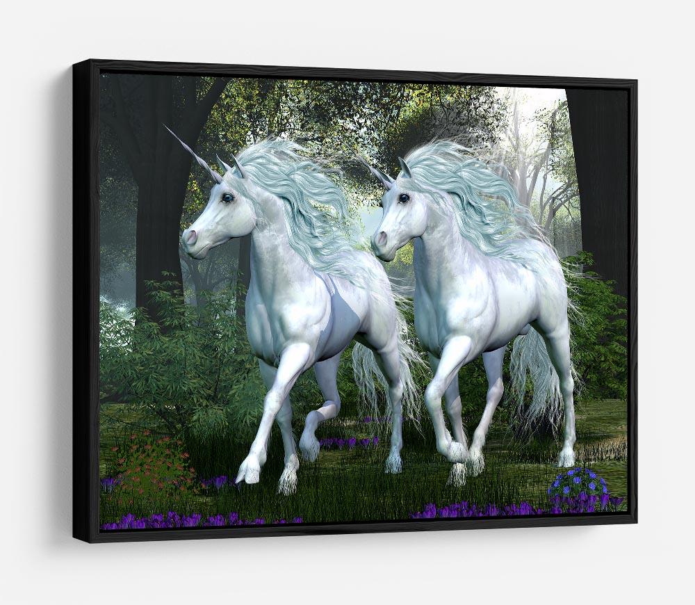Unicorn Elm Forest HD Metal Print