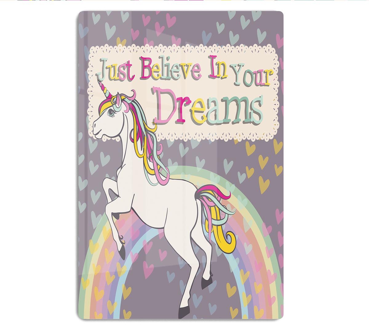 Unicorn believe in your dreams HD Metal Print