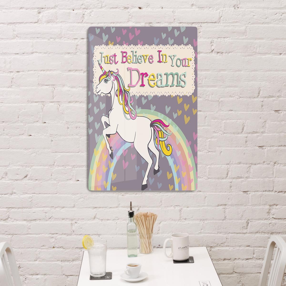 Unicorn believe in your dreams HD Metal Print
