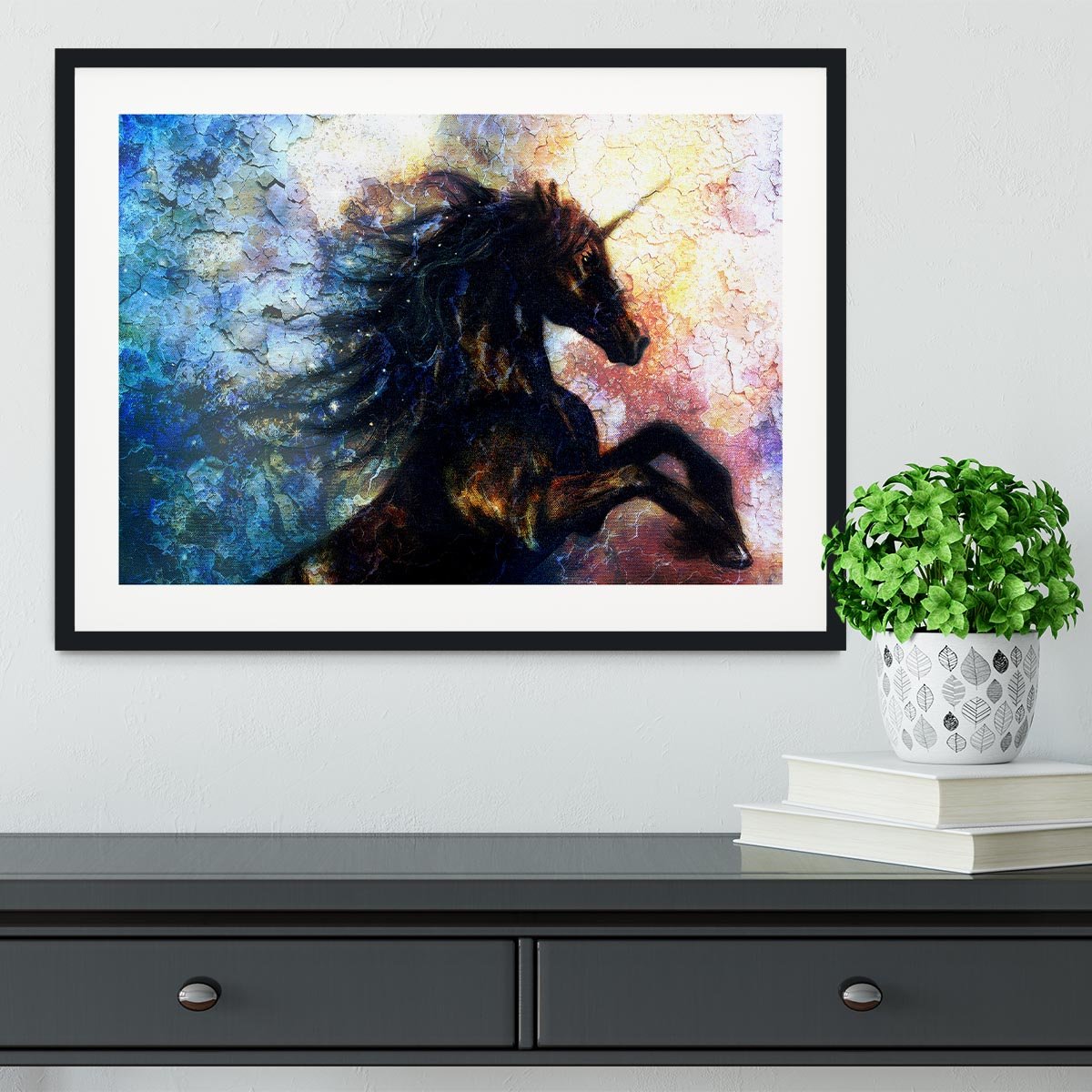 Unicorn dancing Framed Print - Canvas Art Rocks - 1