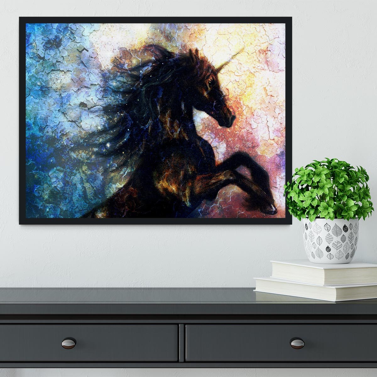 Unicorn dancing Framed Print - Canvas Art Rocks - 2