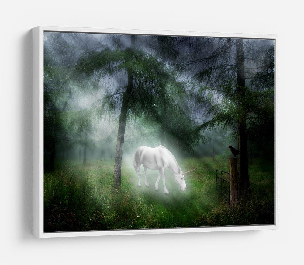 Unicorn in a magical forest HD Metal Print