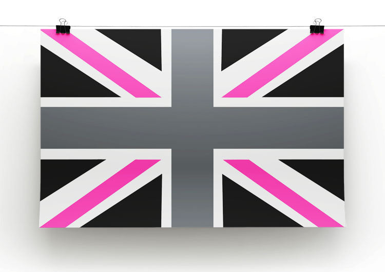 Union Jack Pink Print - Canvas Art Rocks - 2