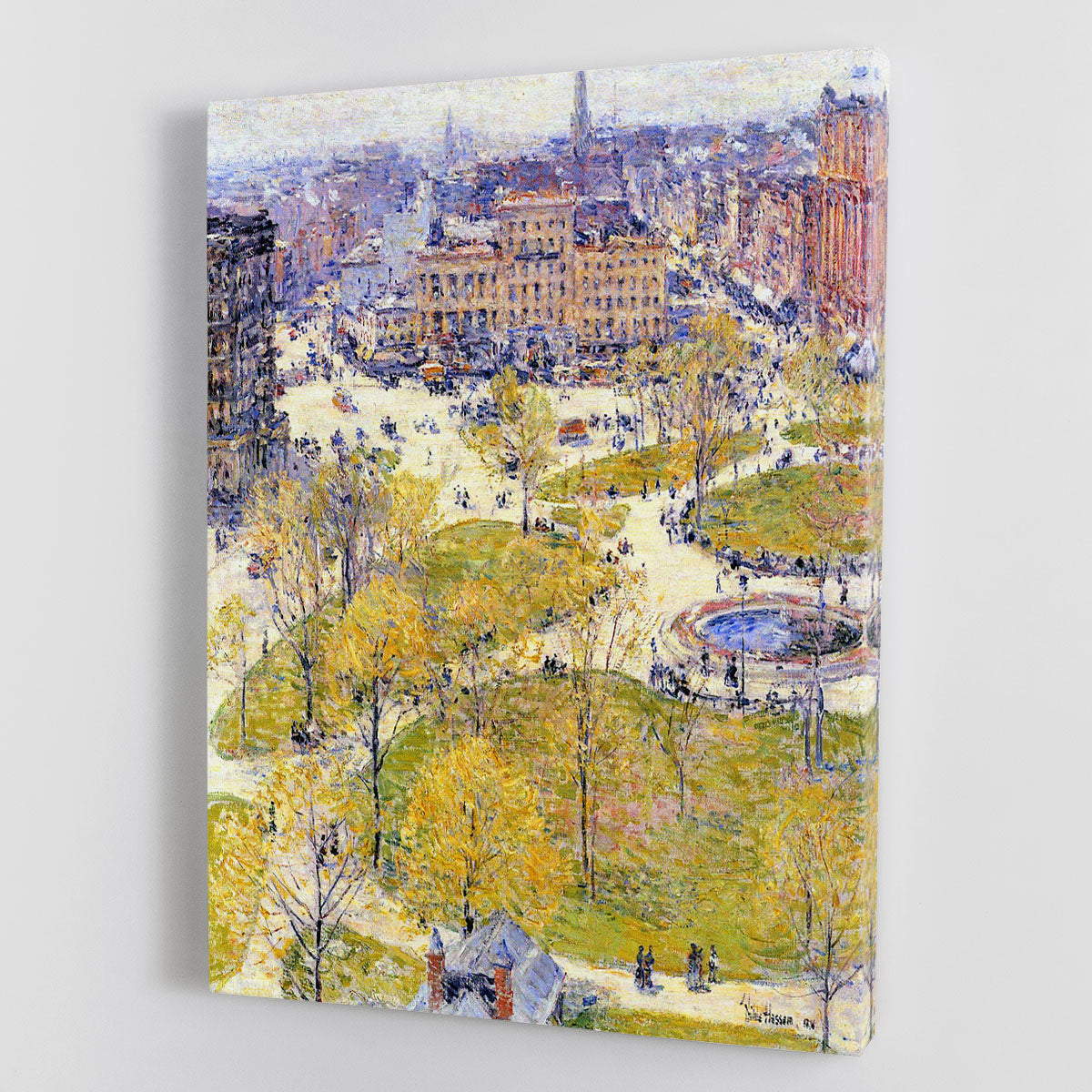 Union Square in Spring by Hassam Canvas Print or Poster | Canvas Art Rocks