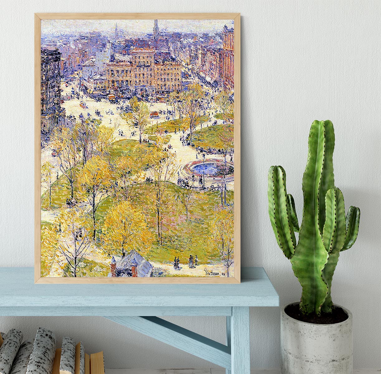 Union Square in Spring by Hassam Framed Print - Canvas Art Rocks - 4