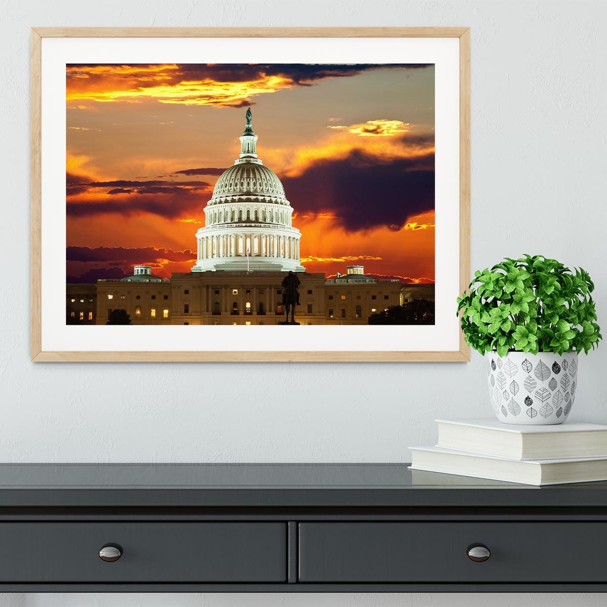 United States Capitol Building Framed Print - Canvas Art Rocks - 3