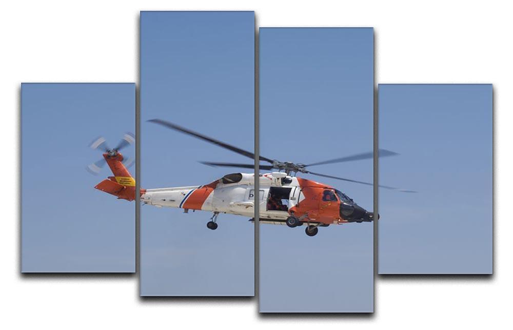 United States Coast Guard helicopter 4 Split Panel Canvas  - Canvas Art Rocks - 1