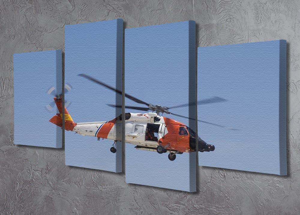United States Coast Guard helicopter 4 Split Panel Canvas  - Canvas Art Rocks - 2