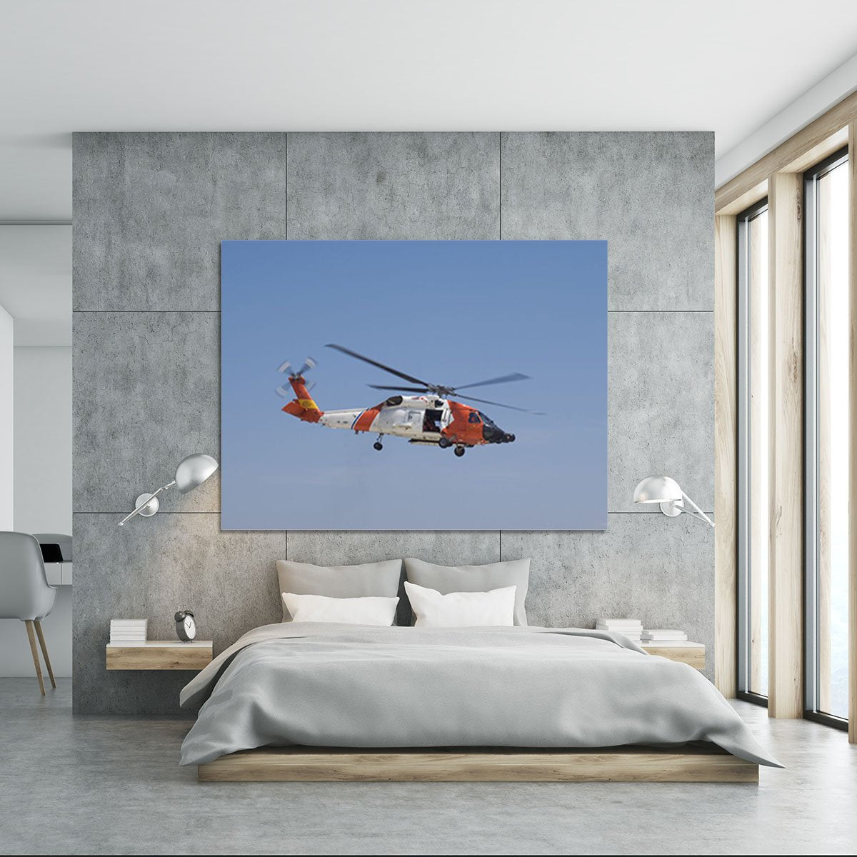 United States Coast Guard helicopter Canvas Print or Poster