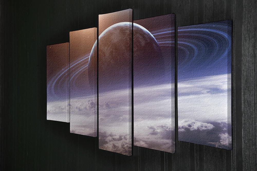Universe scene with planets 5 Split Panel Canvas - Canvas Art Rocks - 2
