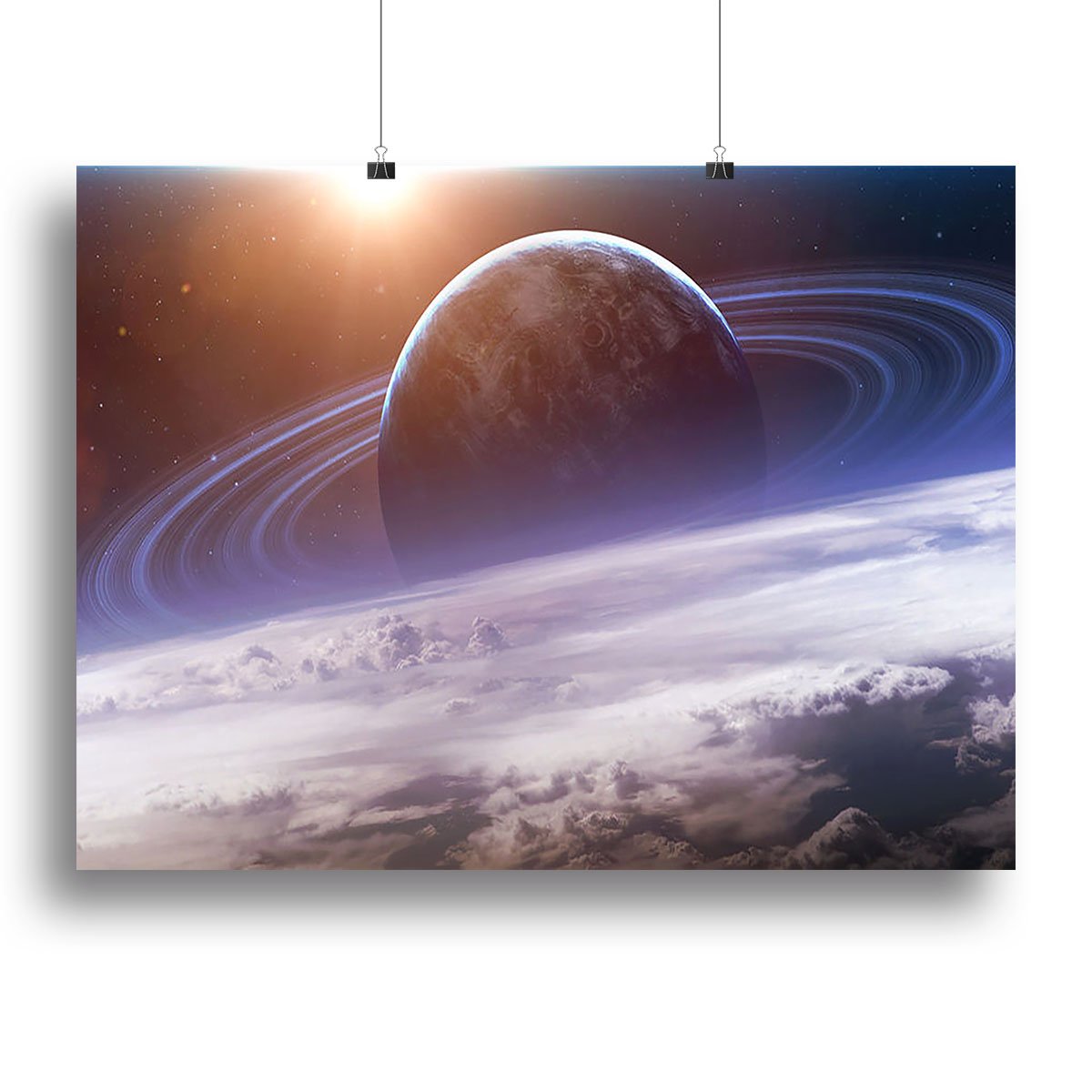 Universe scene with planets Canvas Print or Poster